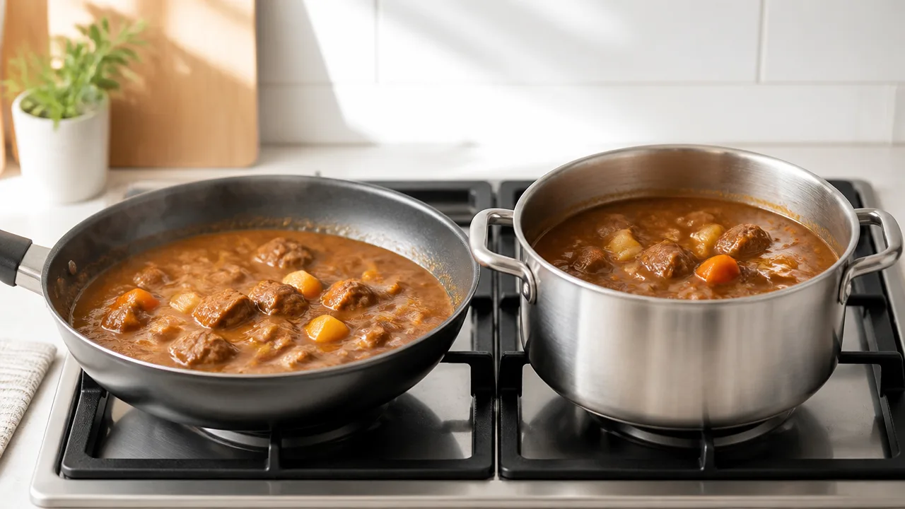 カレーはフライパンと鍋どっちで作る？違いと選び方をやさしく解説