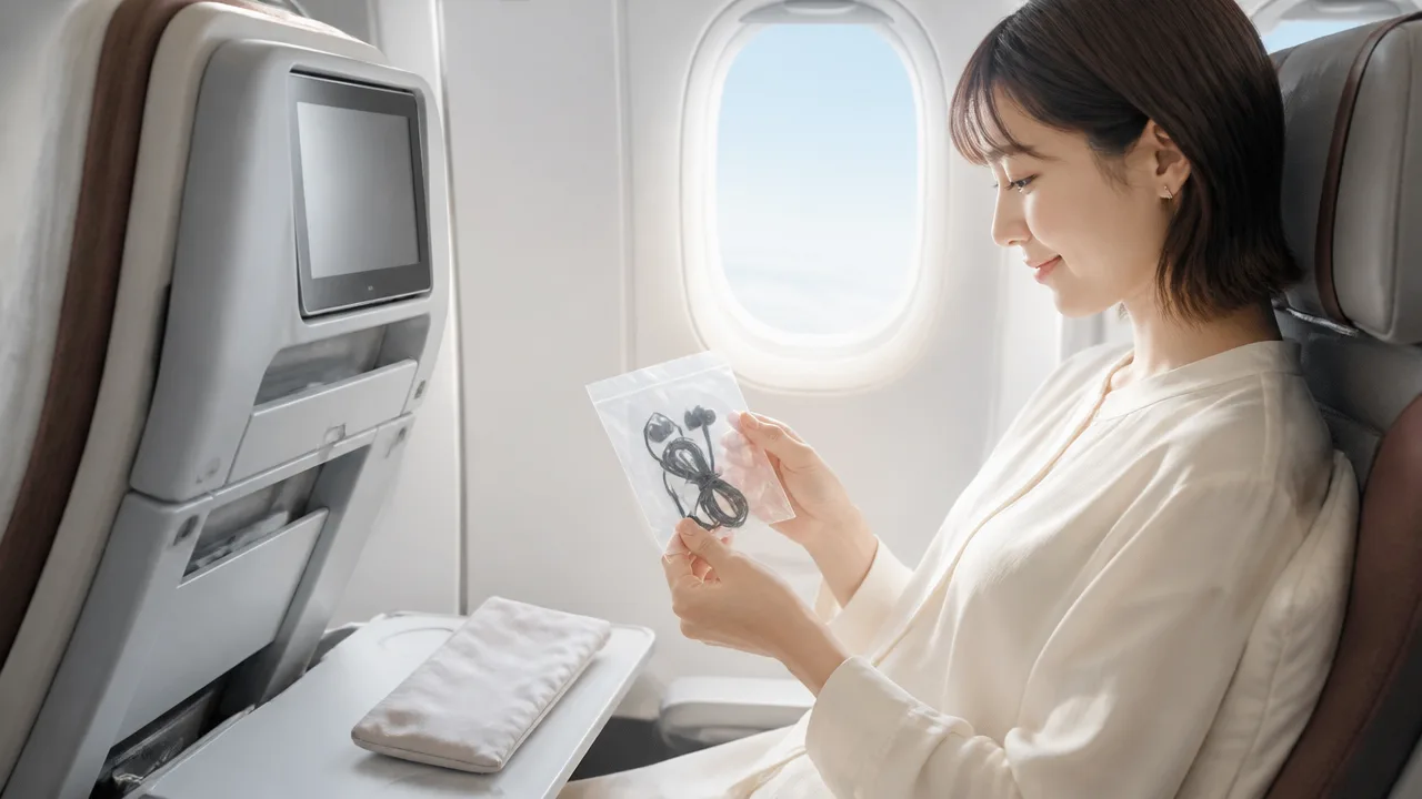 飛行機でイヤホンはもらえる?航空会社別の対応と注意点
