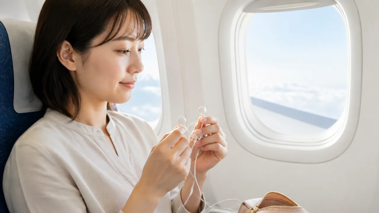 飛行機でイヤホンはもらえる?航空会社別の対応と注意点